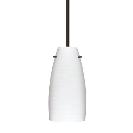 Besa Lighting Tao 10 Stem Pendant, Chalk, Bronze Finish, 1x100W Incandescent 1TT-1512KR-BR